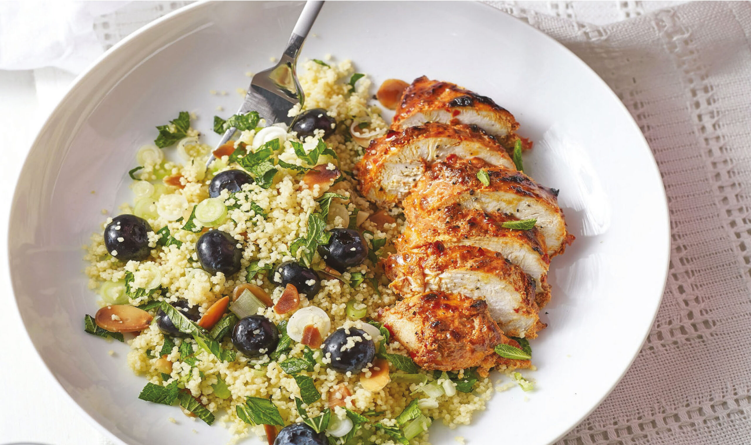 Harissa Chicken & Blueberry Couscous